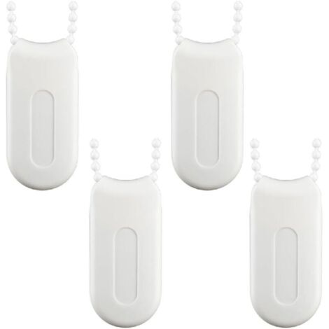 Set di 4 pesi per cordino per tende in plastica bianca, accessori per tende, maniglie per tende, pesi per cordino, catenella di ricambio per tende a rullo