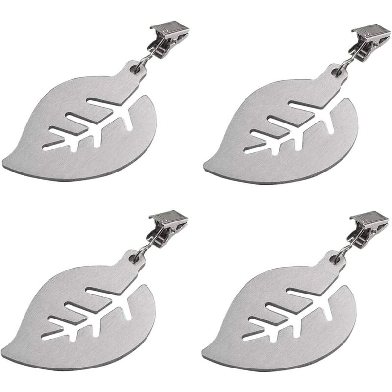 Set di 4 pesi per tovaglie con clip in acciaio