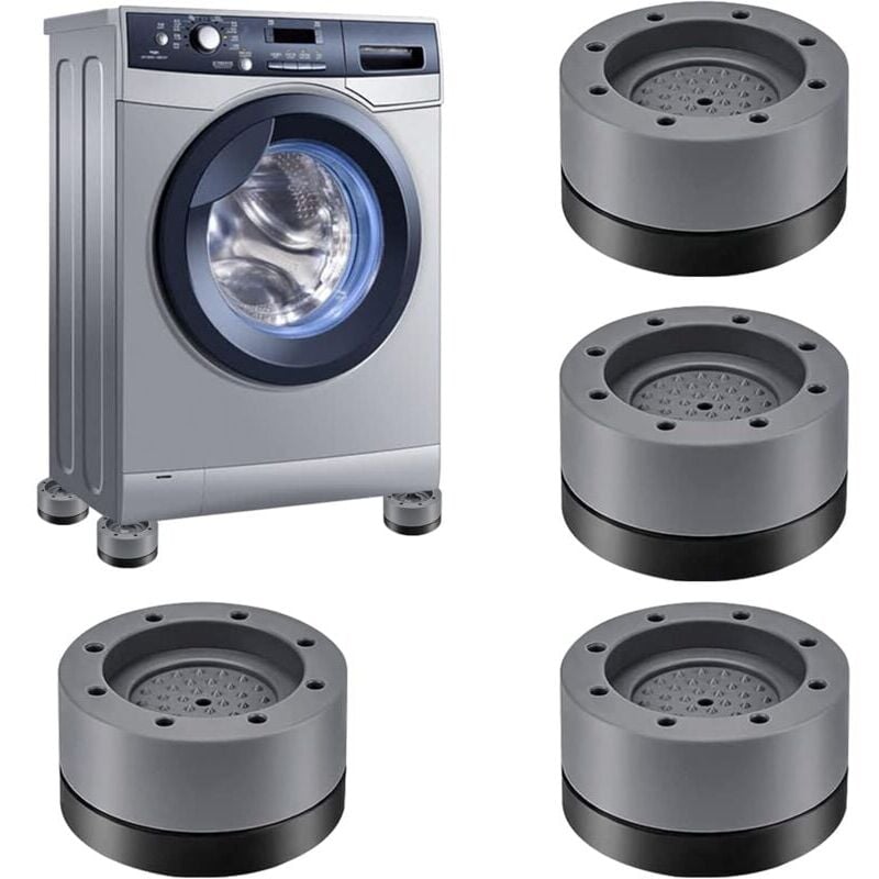 Image of Set di 4 piedini antivibranti per lavatrici, cuscinetti antivibranti, ammortizzatori per lavatrici, cuscinetti per lavatrici, asciugatrici, mobili,