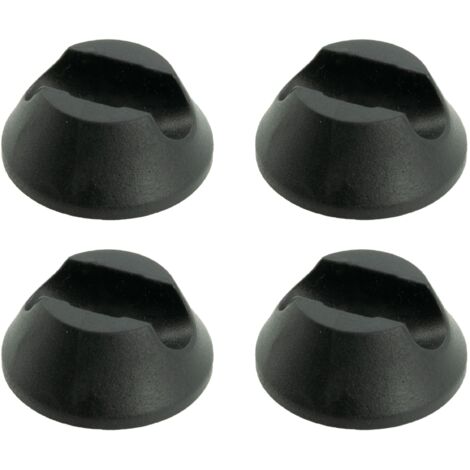 Set di 4 piedini per gambe a forcina, neri