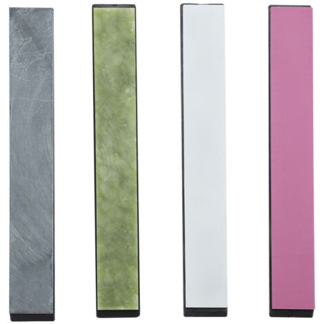 Set di 4 pietre colorate per affilare con base per affilare i coltelli ad angolo fisso