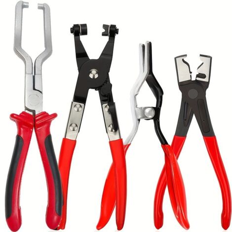 Set di 4 pinze per tubi, pinze per rimozione tubi, pinze professionali per la manutenzione automobilistica