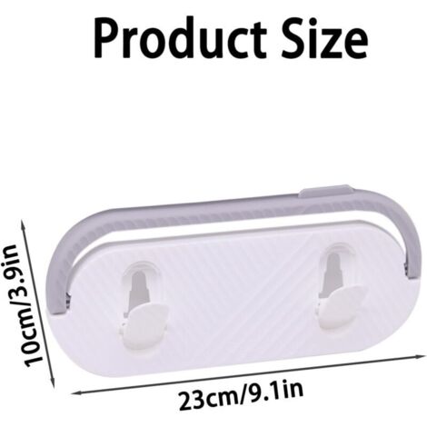 Set di 4 porta scarpe pieghevoli - Montaggio a parete - Non è necessaria la foratura - Per la porta del bagno - Grigio e rosa