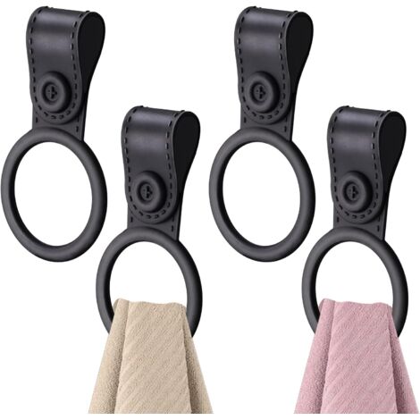 Set di 4 portasciugamani da cucina in silicone: supporti flessibili e impermeabili per strofinacci e asciugamani da bagno.