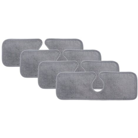 Set di 4 protezioni per lavello, microfibra, 15 x 5,5 pollici, super assorbenti, grigio