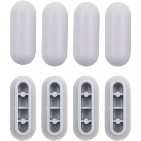 Set di 4 protezioni universali per sedili WC, set di cuscini universali antiurto per sedili WC, parti di ricambio in plastica
