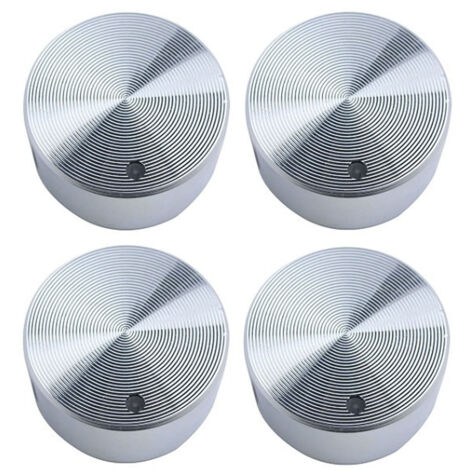 Set di 4 pulsanti, per placche da incasso, 6 mm, lega, argento