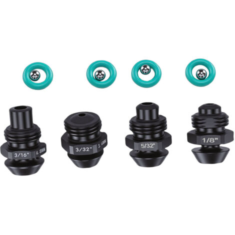 Set di 4 punte per rivettatura da 3/32" a 3/16" - Compatibile con la rivettatrice Milwaukee M12 (48-54-0100)
