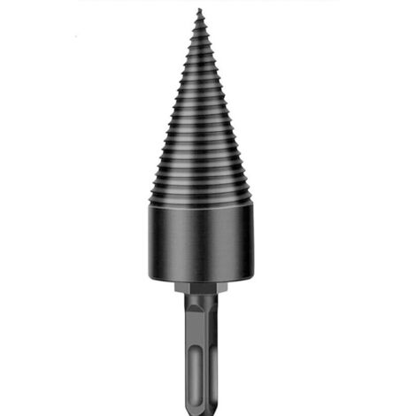 Set di 4 punte per trapano per legno spaccato, gambo esagonale/impugnatura rotonda, punta per trapano resistente per legna da ardere, cacciavite conico, punta per trapano elettrico
