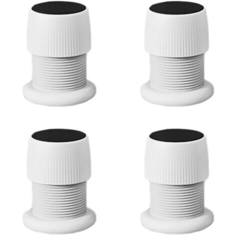 Set di 4 rialzi regolabili per letto, altezza 4,1 cm – Plastica ABS resistente – Imbottitura in schiuma fonoassorbente – Per divani e letti