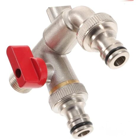 Set di 4 rubinetti per lavatrice a doppio comando, sdoppiatore per tubo dell'acqua, rubinetti per lavatrice, accessori per rubinetto singolo per lavatrice