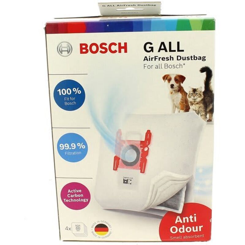 Set di 4 sacchetti per vuoto, 17002915 per bosch hoover