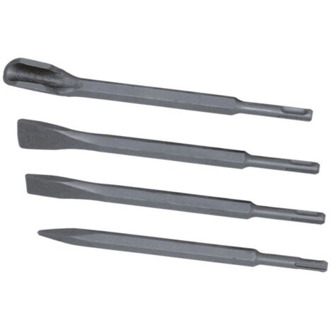 Set di 4 scalpelli per muratura per trapani a percussione.
