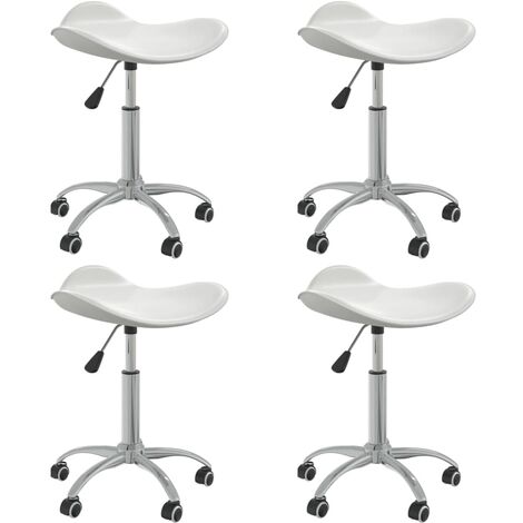 Serie Malmoe set 2x sedie girevoli T501 acciaio ecopelle bianco