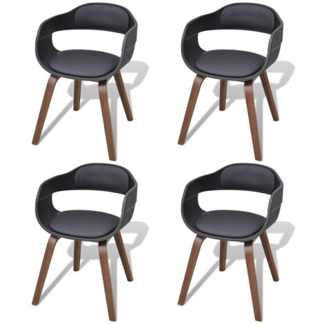 Set 4 sedie moderne in ecopelle bianche, grigie o tortora Dora