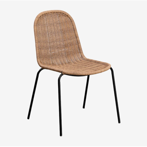 Set di 4 sedie da giardino impilabili in midollino sintetico Reiven SKLUM