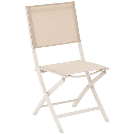 Set di 4 sedie da giardino pieghevoli essentia in lino e argilla - Hespéride
