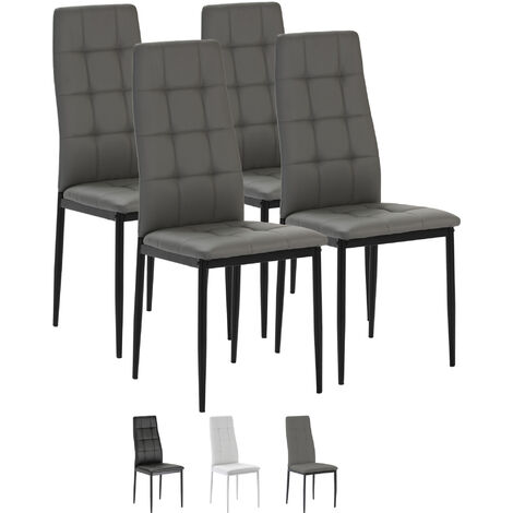 Set di 4 sedie da pranzo Chelsea Grigio, 42 x 51 x 97 cm
