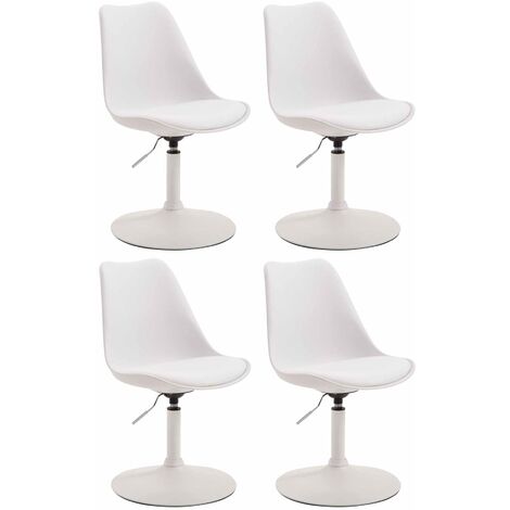 Set di 4 sedie da pranzo Maverick Plastic bianco bianco