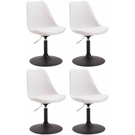 Set di 4 sedie da pranzo Maverick Plastic bianco nero