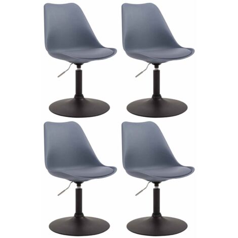 Set di 4 sedie da pranzo Maverick Plastic grigio nero