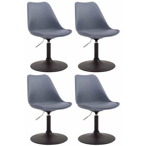 Set di 4 sedie da pranzo Maverick Plastic grigio nero