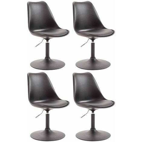 Set di 4 sedie da pranzo Maverick Plastic nero nero