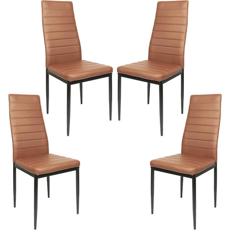 Set di 4 sedie da pranzo stile contemporaneo,Haloyo®,Sedie Imbottite sedie da sala da pranzo,Sedie da Cucina Moderne,marrone
