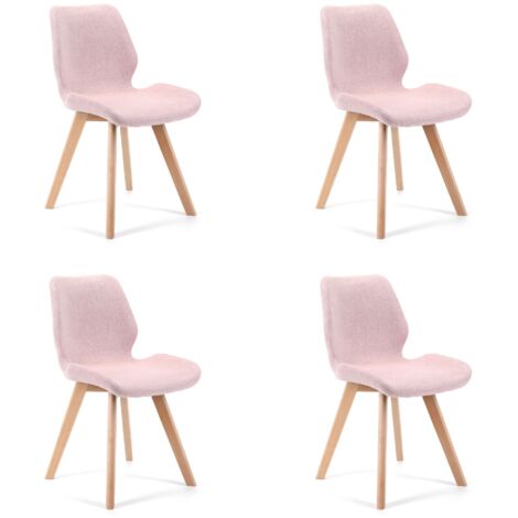 Set di 4 Sedie imbottite SJ.0159 Rosa