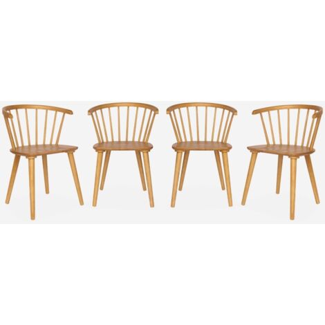 Set di 4 sedie in legno