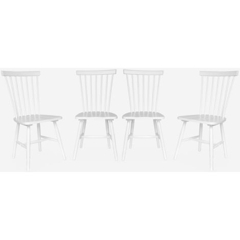 Set di 4 sedie in legno di hevea
