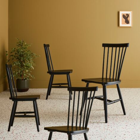 Set di 4 sedie in legno di hevea