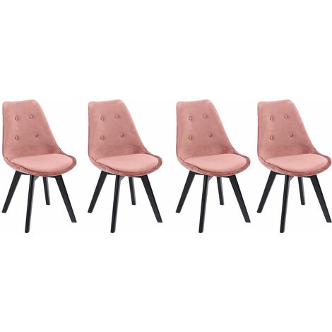 Set di 2 sedie velluto rosa MAGALIA 