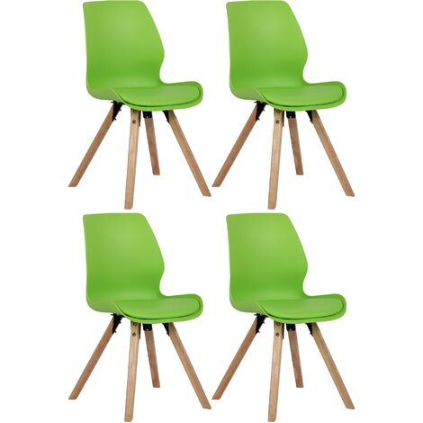 Set di 4 sedie Luna verde Plastica