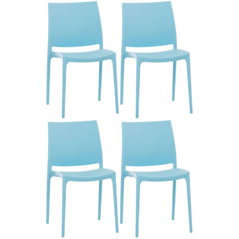 Set di 4 sedie Maya azzurro