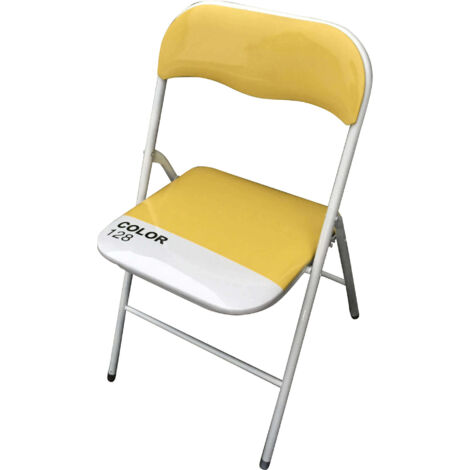 Ufficio Milani Home s.r.l.s CASA Set di 4 SEDIE Slim Pieghevoli New York di Design con Comoda Imbottitura nella Seduta per Ospiti