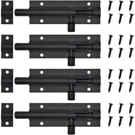 Set di 4 serrature per porte interne, viti incluse, per camere da letto, bagni e armadi.