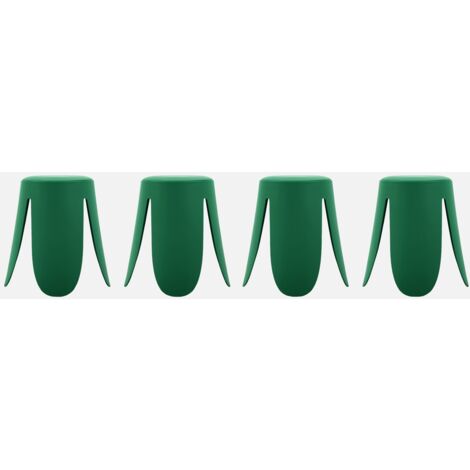 Set di 4 sgabelli impilabili ecopelle