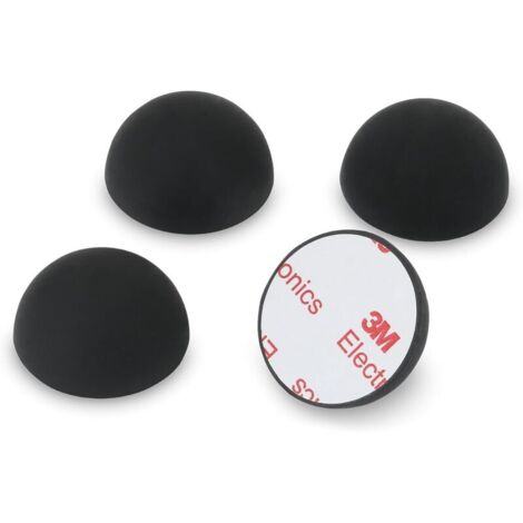 Set di 4 smorzatori in elastomero ED32 per apparecchiature Hi-Fi, altoparlanti, diffusori, giradischi, amplificatori, ecc. Adesivo 3M, nero.