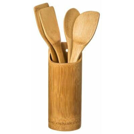 Set di 4 SPATOLE IN BAMBÙ con contenitore