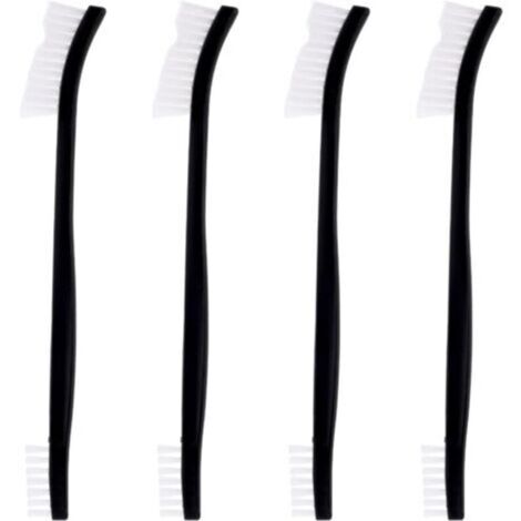 Set di 4 spazzole per la pulizia a doppia estremità in nylon, piccole spazzole multifunzionali, resistenti e adatte alla pulizia di fessure, gioielli, biciclette, auto e soffioni doccia.