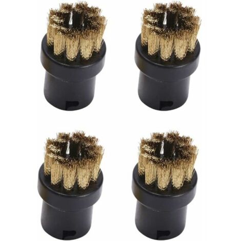 Set di 4 spazzole rotonde di ricambio per la pulizia di pulitori a vapore Karcher SC1 SC2 SC3 SC4 SC5 SC7 (rame)
