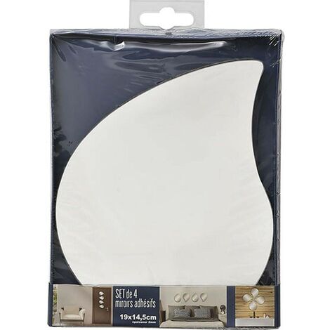 Set di 4 specchi a goccia 19x14,5 cm 2 mm - liscio - Tendance
