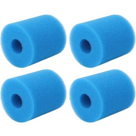 Set di 4 spugne filtranti tipo H per filtri piscina, spugne di ricambio in schiuma per filtri e pompe per piscina.