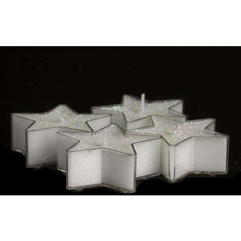 Set di 4 stelle luminose glitterate 24g bianco - Feeric lights & christmas
