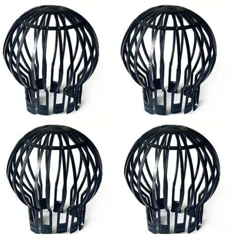 Set di 4 supporti per grondaia, circa 12,4 x 14,5 cm, scarico anti-intasamento, nero