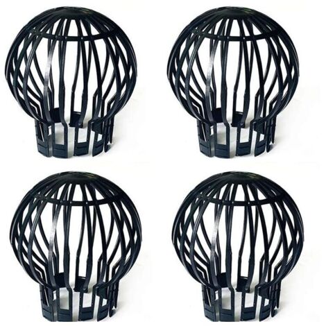 Set di 4 supporti per grondaia, circa 12,4 x 14,5 cm, scarico anti-intasamento, nero