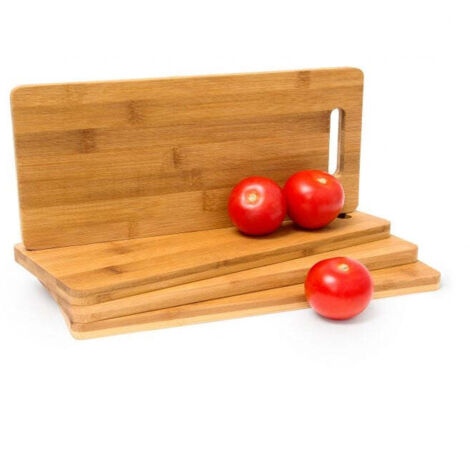 Set di 4 taglieri in bambù