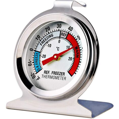 Set di 4 termometri a quadrante di grandi dimensioni per frigoriferi e congelatori, termometri da forno realizzati in acciaio inossidabile resistente alle alte temperature (50-300℃).