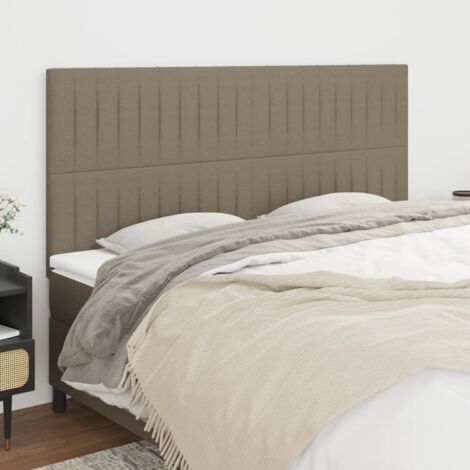 Set di 4 Testiera Per letto Vintage  Testiera del letto Tortora 90x5x78/88 cm in Tessuto -ITC47221